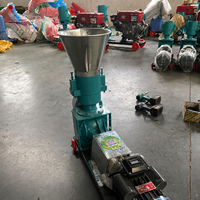 Machine à granulés d'aliments pour animaux, compacte, à moteur électrique, corps métallique, facile à utiliser, gain de place, pour la production d'aliments pour bétail, moutons et chèvres.