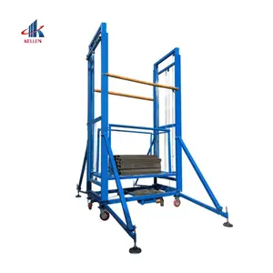 4m 6m 8m Suspended Wheel Scissor Staging Electric Powered Ladder Lift Hanging Scaffolding Platform
