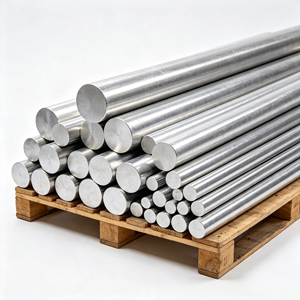 Barra Redonda de Aleación de Aluminio EN 755 6082 T6, Varilla de Aluminio Sólido Extruido de 12 mm, 24 mm, 36 mm de Diámetro para Uso Estructural Estándar Europeo - Product Image 1