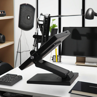 Support de bureau en alliage d'aluminium RUIGUAN pour iPad 10,9 pouces avec support d'angle à mouvement complet et support de verrouillage pour tablette PC
