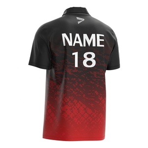 ชุดกีฬาขายดี ชุดออกกำลังกายแบบซับลิเมชั่น แห้งเร็ว เสื้อแทรคสูท เสื้อยืดกีฬา ดีไซน์เสื้อทีมคริกเก็ต - Product Image 4