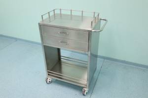 <span class=keywords><strong>Chariot</strong></span> <span class=keywords><strong>médical</strong></span> en acier inoxydable LK 201, <span class=keywords><strong>2</strong></span> tiroirs, plateau supérieur, certifié CE ISO, capacité de charge de 40 lb, pour hôpital, pharmacie, clinique - Product Image 3