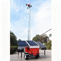 Mobiler Solar-CCTV-Kamera-Anhänger 360° PTZ 3*435W Monokristalline Paneele 10800Wh Leistungskapazität Netzunabhängiges CCTV-System für