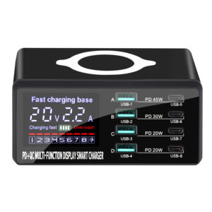 8-Cổng Sạc Nhanh 110W 4pd + 4qc3.0 Thông Minh Đa USB Trạm Sạc Tương Thích Máy Tính Xách Tay Điện Thoại Di Động Pd45W Máy Tính 20W Đèn - Product Image 5