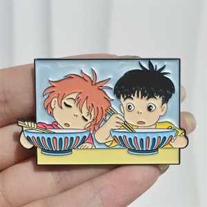เข็มกลัดอนิเมะ <span class=keywords><strong>Ponyo</strong></span> และ Sosuke คุณภาพสูงแบบขายส่ง  เคลือบเงาอย่างดี สำหรับตกแต่ง - Product Image 6