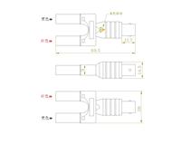 Accessoires d'oscilloscope multimètre numérique portable BNC double fiche banane adaptateur de ligne de test prise cuivre pour micro-ondes de puissance