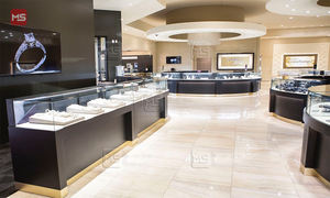 Armario <span class=keywords><strong>de</strong></span> oro para exhibición <span class=keywords><strong>de</strong></span> joyería antigua, diseño interior <span class=keywords><strong>de</strong></span> tienda <span class=keywords><strong>de</strong></span> joyería a la moda - Product Image 2