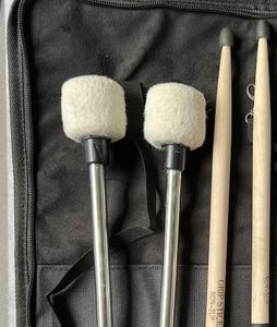 Antideslizante 19-Bundle Drum Brush Silicona Head Drumstick Set Metal <span class=keywords><strong>Rod</strong></span> Felt Head Drumsticks - Product Image 4