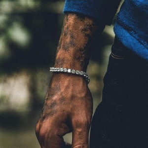 <span class=keywords><strong>Bracelet</strong></span> en chaîne à griffes Hip-Hop-<span class=keywords><strong>Bracelet</strong></span> <span class=keywords><strong>clouté</strong></span> en strass Unix Hip-Hop avec chaîne en strass - Product Image 3