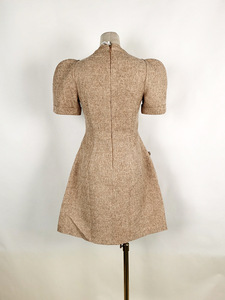 Nuevo Diseño Vietnamita, <span class=keywords><strong>Vestido</strong></span> Elegante de Alta Calidad, <span class=keywords><strong>Manga</strong></span> <span class=keywords><strong>Corta</strong></span>, Cuello en V, <span class=keywords><strong>Manga</strong></span> Abullonada, Estampado, Adornado con Cuentas, <span class=keywords><strong>Vestido</strong></span> Corto - Product Image 5