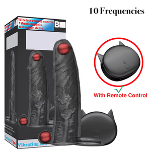 Vibrierendes Kondom Großhandel Penis vergrößerung Dick Penis Cock Sleeve Vibrator Wieder verwendbares Kristall kondom mit Vibration Sexspielzeug - Product Image 6