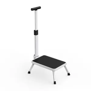 Tabouret pliant portable noir homologué EN14183 pour la maison, la cuisine et les caravanes - Product Image 1