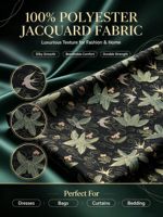 Tissu jacquard populaire dans le monde entier, 100% polyester, tissu léger, confortable et respirant, adapté aux abayas d'été