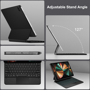 Thông Minh Ma Thuật Bàn Phím Cho <span class=keywords><strong>Apple</strong></span> iPad Pro 12.9 <span class=keywords><strong>2025</strong></span> Máy Tính Bảng Từ Trackpad Backlit Thông Minh Bìa Không Dây USB Mới - Product Image 4