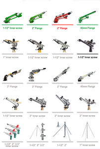 Sistema de Irrigação Agrícola com Pulverizador Vertical de Grande Porte, Tipo Pistola de Água, com Acionamento por Engrenagens 360° e Tripé com Rodas para Irrigação e Despoeiramento - Product Image 6