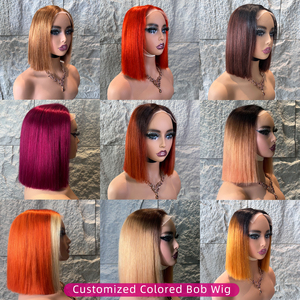 Perruques Courtes Économiques, Bob Péruvien Brut, Perruques Bob Cheveux Humains Brésiliens Lace Front, Perruques Bob Sans Colle 4x4 13x4 8-14 Pouces - Product Image 4
