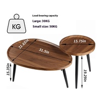 Table basse moderne nordique mobile en bois pour petit appartement, table d'appoint de canapé, mobilier de salon, montage facile, vente en gros