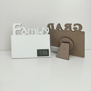 Reloj de Escritorio Sublimable, Marco de Fotos para Bebé en Blanco de MDF para Decoración de Mesa - Product Image 1