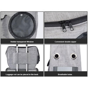 Pet Sling Carrier Grande Capacité Pliable Polyester Airline Voyage Sac Confortable Portable Chien Chat Marche - Product Image 4