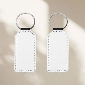 Porte-clés en cuir PU à motif lychee, personnalisable avec logo, par sublimation thermique - Product Image 2