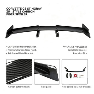 Aileron arrière en fibre de carbone sèche de style ZR1 pour <span class=keywords><strong>Corvette</strong></span> C8 Z07 2019-25 - Product Image 2