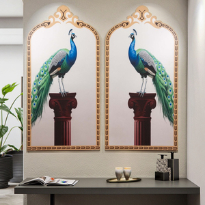 Divano artistico francese dipinto in legno dipinto a mano pittura intaglio stile europeo pittura murale soggiorno dipinto a mano - Product Image 5