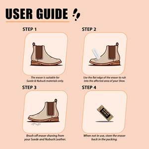 Gomme à daim pour nettoyer les chaussures en daim et en nubuck, élimine instantanément les taches, les éraflures et les marques, restaure instantanément la texture, sûre et facile à utiliser - Product Image 5