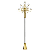 Lanterne chinoise LED d'extérieur 8,6 m Magnolia, lampe paysagère sur poteau haut, haute luminosité 3,2 V IP65, garantie 10 ans, 5000K, détection de mouvement