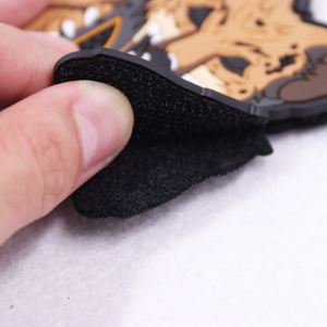 Wholesale Custom Logo PVC <b>Patches</b> Cartoon <b>Morale</b> Flower-shaped Badges for Clothing Iron-on Stick-on Accessories Rubber Material - Product Image 2