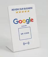 Étanche Acrylique Nfc Table Menu Autocollant Qr Code Nfc Présentoir Pour Restaurant Menu Google Review