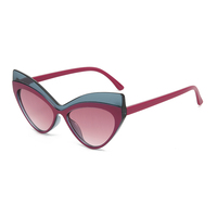 Twooo T1153 Mode Coloré D'été Sans Monture Cat Eye Femmes Lunettes De Soleil 2024