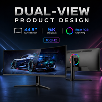 Moniteur de jeu incurvé ultra-large 5K de 44,5 pouces, 165 Hz, 32:9, HDR10, moniteur de bureau avec rétroéclairage RVB