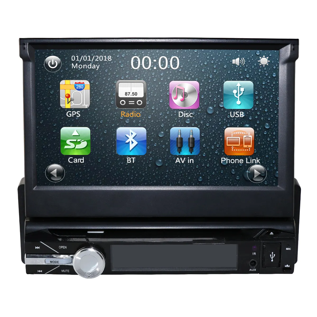 Reproductor Multimedia de DVD para coche, dispositivo con pantalla táctil de 7 pulgadas, 128GB, Android 6,0, fabricado en China