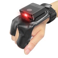 Sanvie SV6764W Noir pour Scanner de Code-barres, Gant Mini Scanner Portable pour la Logistique