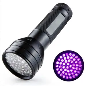 Rechargeable Fluorescent Lamp Cash Tester 51 LED UV Purple Light Nail Dry Flashlight