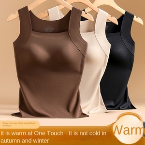 Chaleco agradable a la piel de alta calidad al por mayor, ropa interior térmica elegante y cálida AB de doble cara, <span class=keywords><strong>camiseta</strong></span> sin mangas ideal para <span class=keywords><strong>mujer</strong></span> - Product Image 2