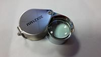 Professional High Tech Handheld 30X Glass Jeweler Loupe Magnifier LED & UV Light 21mm Lens