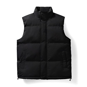 <strong>Navy</strong> Black White Puffer Vest Real Pictures Outer Wear Polyester Padding Vest Thick Winter Unisex <strong>Gilet</strong> for Men and <strong>Woman</strong> - Product Image 5
