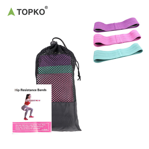 TOPKO fornito di alta qualità resistenza hip band set di <span class=keywords><strong>3</strong></span> fasce di tessuto cerchio dell'anca fascia di resistenza - Product Image 4