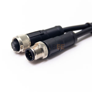 Cable de Extensión M12 de 6 Pines con Código C, Conector Macho a Hembra de Doble Ranura, Cable AWG24, Adaptador de Señal de Alimentación CA, Conjunto de Cables IP67 - Product Image 3
