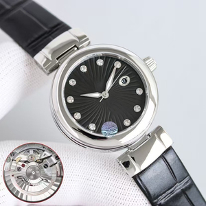 <b>Top</b> Quality Hot Selling Elegant Style <b>Silver</b> Case Sapphire Crystal Ladies Automatic Watch Date Display Luminous Mechanical Watch - Product Image 5