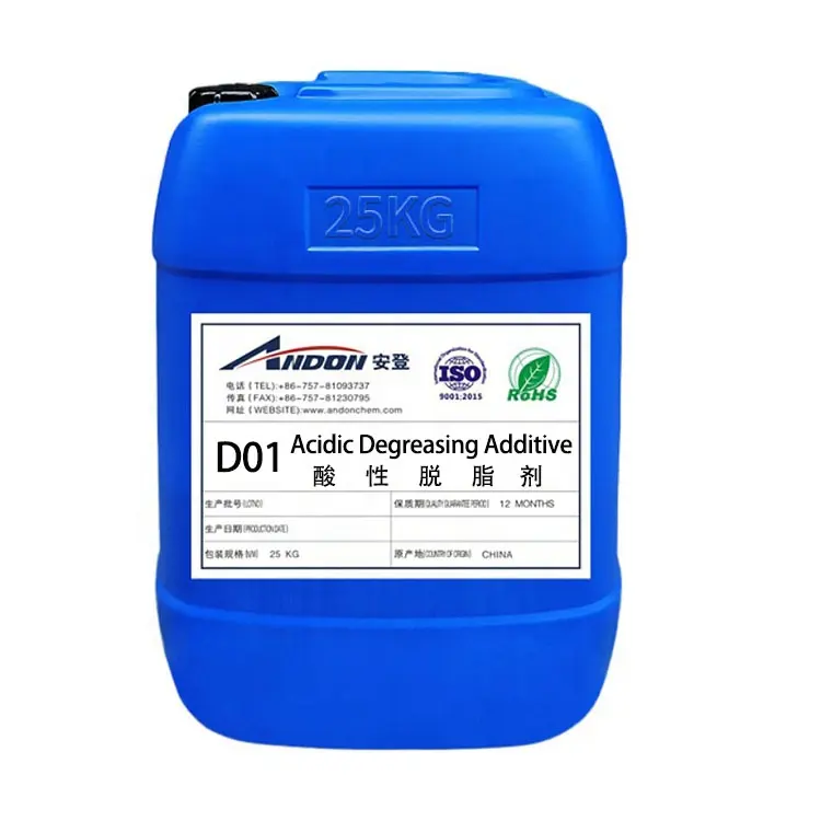 AD-D01 curto tempo de processamento do óleo e da remoção de película oxidada natural aditivos químicos do líquido para o alumínio