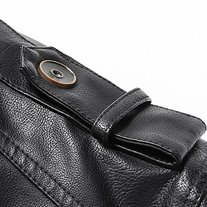 Vente en gros Veste en cuir <span class=keywords><strong>3</strong></span>/<span class=keywords><strong>4</strong></span> pour <span class=keywords><strong>homme</strong></span> Manteau <span class=keywords><strong>trench</strong></span> à col montant personnalisé Manteau d'hiver long style de la rue - Product Image 4