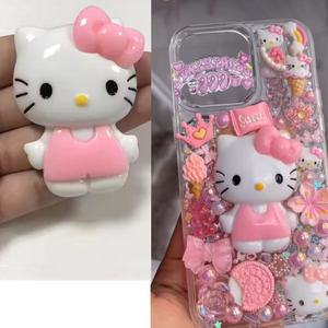 Decorazione per Auto a Forma <span class=keywords><strong>di</strong></span> Gattino con Diamanti Incastonati, Accessori Decorativi Fai-da-Te per Cover Telefono - Product Image 4