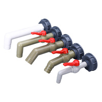 Bouchon pour tuyau d'arrosage Robinet à bavette d'extérieur avec vanne d'eau à levier et adaptateur IBC Robinet à bille
