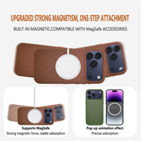 Coque de téléphone intégrale en tissu technique 360 pour 17 Pro/17 Pro Max avec anneau magnétique, bouton IA, antichoc, anti-transpiration, anti-traces de doigts, compatible sans fil