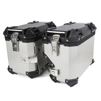 Boîte latérale universelle pour moto 38L en alliage d'aluminium, résistante aux chutes et aux collisions, coffre de rangement de voyage