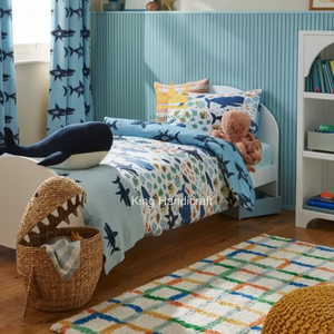 Cesta de Almacenamiento Infantil Rectangular Tejida a Mano de Jacinto de Agua Natural con Diseño de Tiburón, Organizador para el Hogar, Precio Económico - Product Image 4