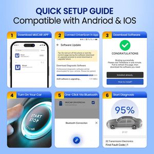 MUCAR DRIVERSCAN Bidireccional/Prueba activa 15 Funciones de mantenimiento Sistema completo de diagnóstico Escáner de coche Obd2 Herramienta de diagnóstico - Product Image 5