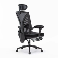 Chaise de bureau ergonomique en maille pivotante à hauteur réglable et au design moderne Offre Spéciale avec repose-pieds